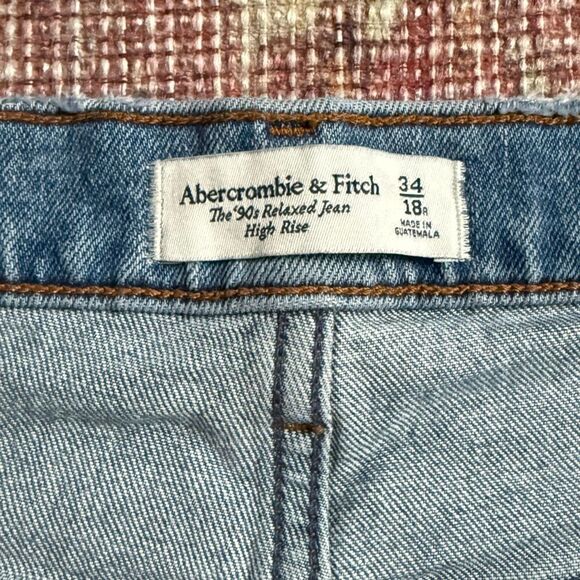 Abercrombie & Fitch Women’s The 90’s Relaxed Jean High Rise size 34- 18R - Picture 4 of 11